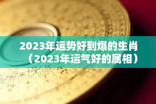 2023年运势好到爆的生肖（2023年运气好的属相）