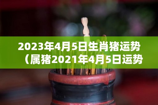 2023年4月5日生肖猪运势（属猪2021年4月5日运势）