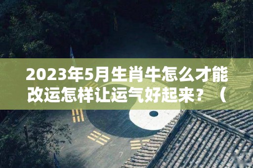 2023年5月生肖牛怎么才能改运怎样让运气好起来？（生肖牛2021年5月23日运势）