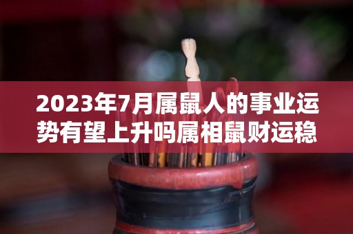 2023年7月属鼠人的事业运势有望上升吗属相鼠财运稳定（2021年属鼠女7月23日财运）