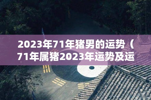 2023年71年猪男的运势（71年属猪2023年运势及运程每月运程女）