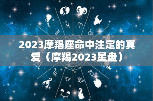 2023摩羯座命中注定的真爱（摩羯2023星盘）