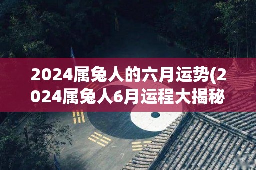 2024属兔人的六月运势(2024属兔人6月运程大揭秘)