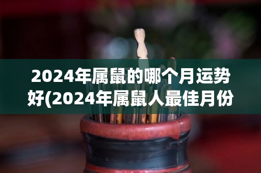 2024年属鼠的哪个月运势好(2024年属鼠人最佳月份运势预测)