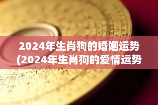 2024年生肖狗的婚姻运势(2024年生肖狗的爱情运势预测)