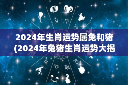 2024年生肖运势属兔和猪(2024年兔猪生肖运势大揭秘！)