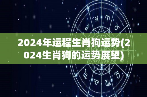 2024年运程生肖狗运势(2024生肖狗的运势展望)