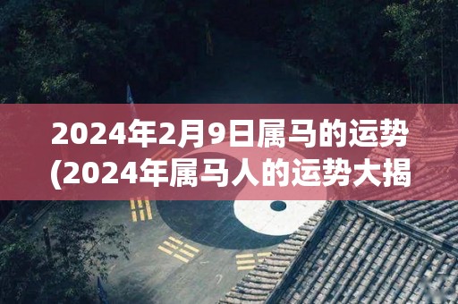 2024年2月9日属马的运势(2024年属马人的运势大揭秘)