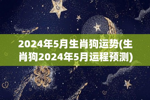 2024年5月生肖狗运势(生肖狗2024年5月运程预测)