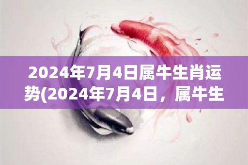 2024年7月4日属牛生肖运势(2024年7月4日，属牛生肖的你，运势如何？)