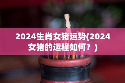 2024生肖女猪运势(2024女猪的运程如何？)