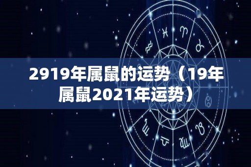 2919年属鼠的运势（19年属鼠2021年运势）