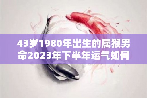 43岁1980年出生的属猴男命2023年下半年运气如何运势详解（1980年出生的猴在2023年的运势如何）