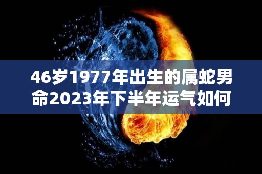 46岁1977年出生的属蛇男命2023年下半年运气如何运势详解（77年属蛇46岁运势2022年运势）