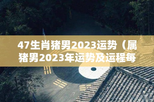 47生肖猪男2023运势（属猪男2023年运势及运程每月运程）