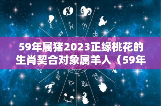 59年属猪2023正缘桃花的生肖契合对象属羊人（59年属猪男2020年的灾难）