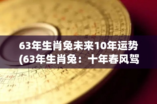 63年生肖兔未来10年运势(63年生肖兔：十年春风驾到)