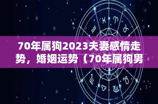 70年属狗2023夫妻感情走势，婚姻运势（70年属狗男的婚姻运势怎样）