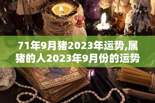 71年9月猪2023年运势,属猪的人2023年9月份的运势是怎么样的属猪人2023年9月的运势