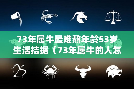 73年属牛最难熬年龄53岁生活拮据（73年属牛的人怎么样）