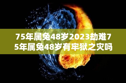 75年属兔48岁2023劫难75年属兔48岁有牢狱之灾吗的简单介绍