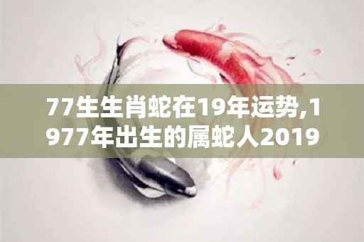 77生生肖蛇在19年运势,1977年出生的属蛇人2019年事业运势