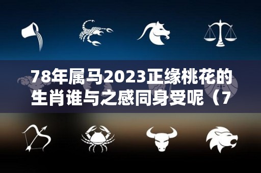 78年属马2023正缘桃花的生肖谁与之感同身受呢（78年属马在2023年怎么样）