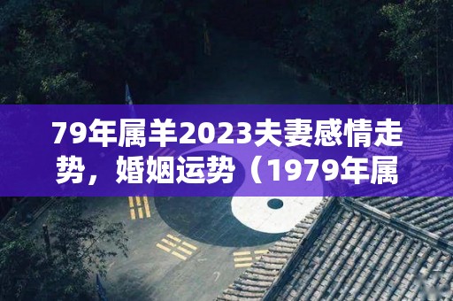 79年属羊2023夫妻感情走势，婚姻运势（1979年属羊2023年婚姻运）