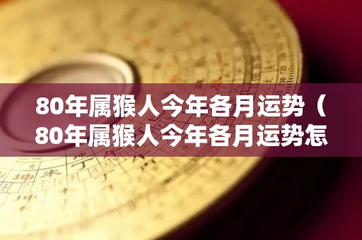 80年属猴人今年各月运势（80年属猴人今年各月运势怎么样）