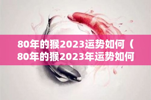 80年的猴2023运势如何（80年的猴2023年运势如何）