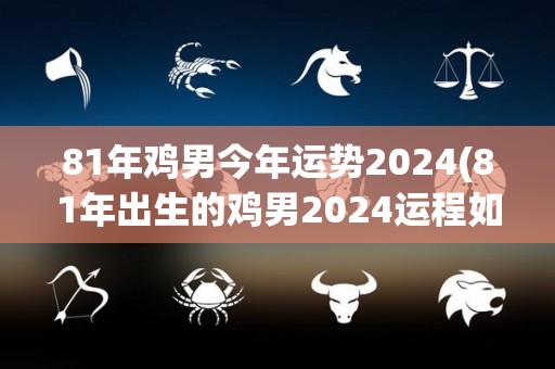 81年鸡男今年运势2024(81年出生的鸡男2024运程如何？)