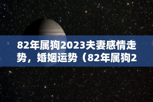 82年属狗2023夫妻感情走势，婚姻运势（82年属狗2023夫妻感情走势,婚姻运势怎么样）