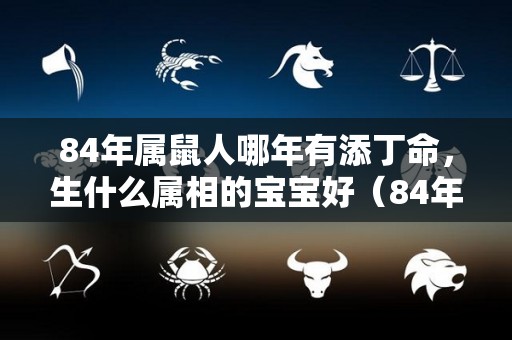 84年属鼠人哪年有添丁命，生什么属相的宝宝好（84年属鼠的什么时候有儿子）