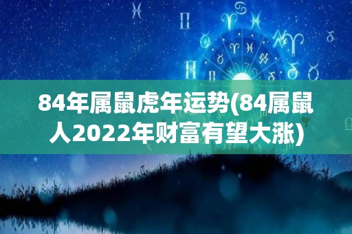 84年属鼠虎年运势(84属鼠人2022年财富有望大涨)