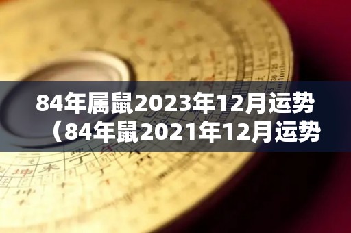 84年属鼠2023年12月运势（84年鼠2021年12月运势）