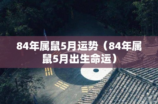 84年属鼠5月运势（84年属鼠5月出生命运）