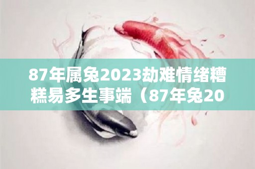 87年属兔2023劫难情绪糟糕易多生事端（87年兔2023年运势及运程每月运程）