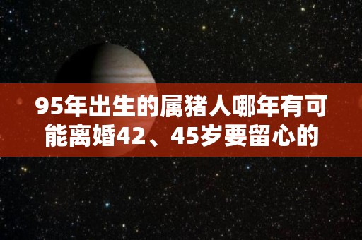 95年出生的属猪人哪年有可能离婚42、45岁要留心的简单介绍