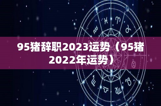 95猪辞职2023运势（95猪2022年运势）