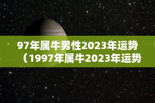 97年属牛男性2023年运势（1997年属牛2023年运势及运程）