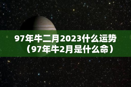 97年牛二月2023什么运势（97年牛2月是什么命）